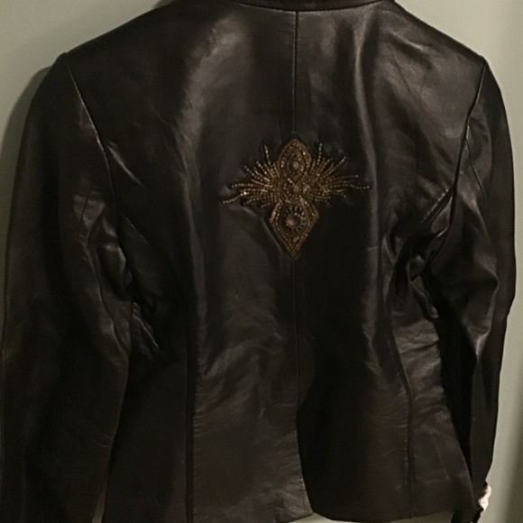 Genuine Leather Blazer Jacket - Picture 2 of 4